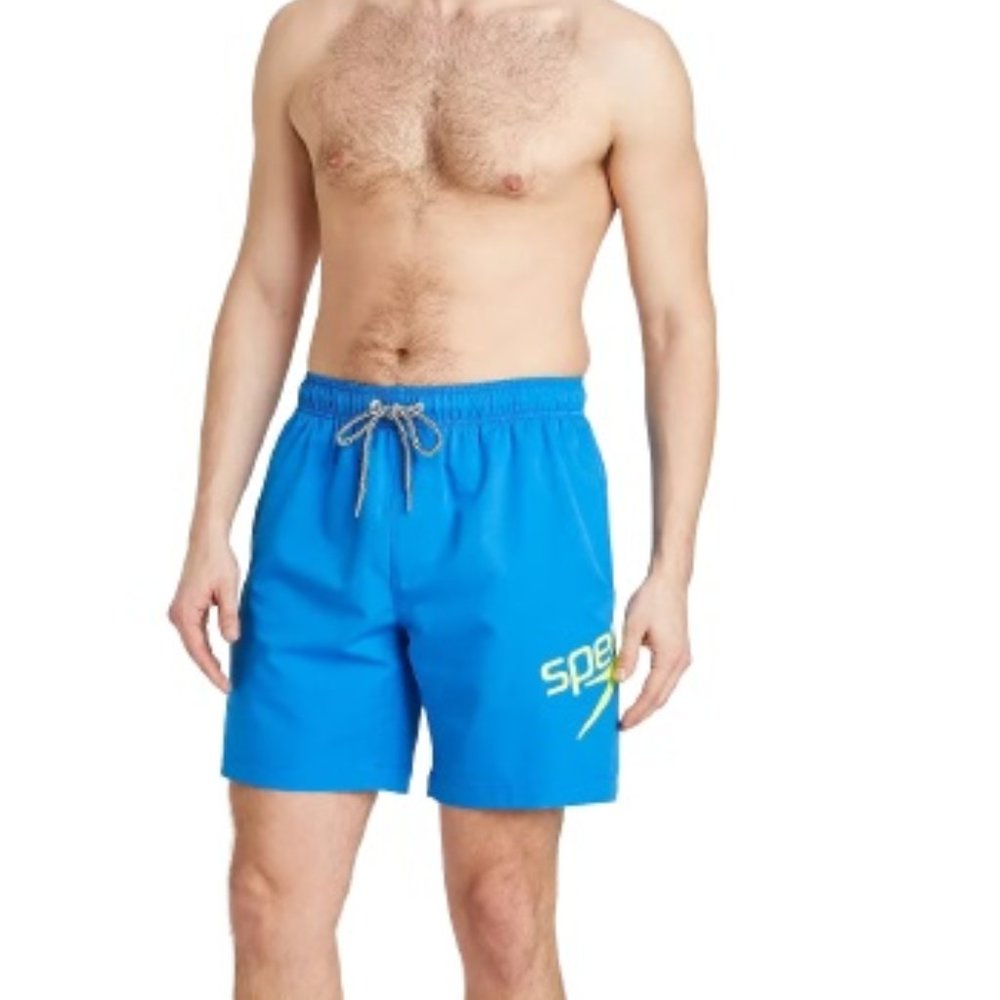 Speedo Mens 8" Blue Volley Swim Trunk SZ Small NWT